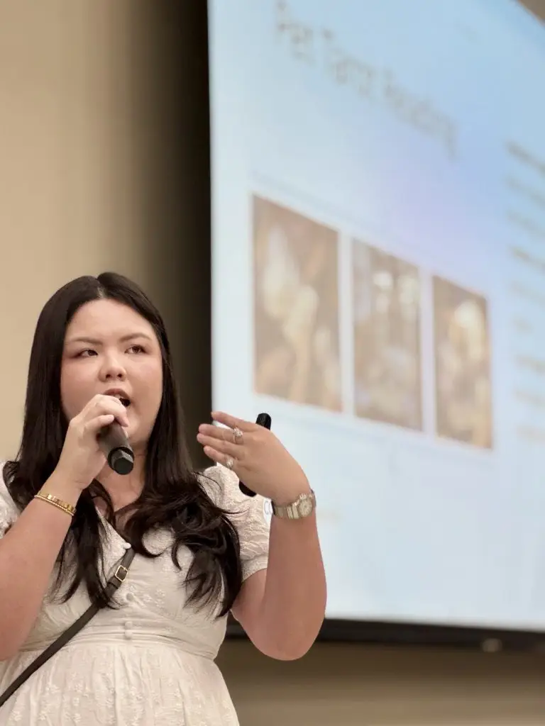 Shena Tng giving speech
